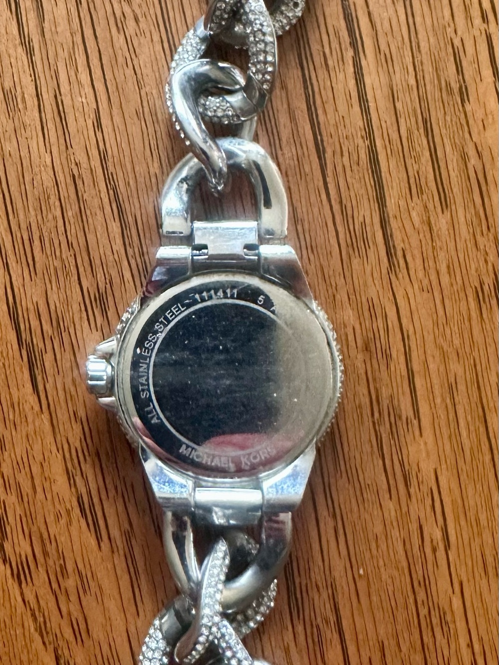 Michael Kors Silver Crystal-Embellished Bracelet Watch - Picture 3 of 4